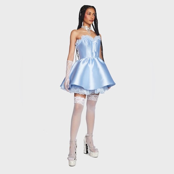 **SOLD** Dollskill Forever Fancy Corset Dress - Baby Blue - Picture 5 of 5